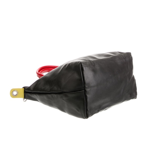 Longchamp Tri-Color Leather pliage bag w/ removable strap. Size Small.